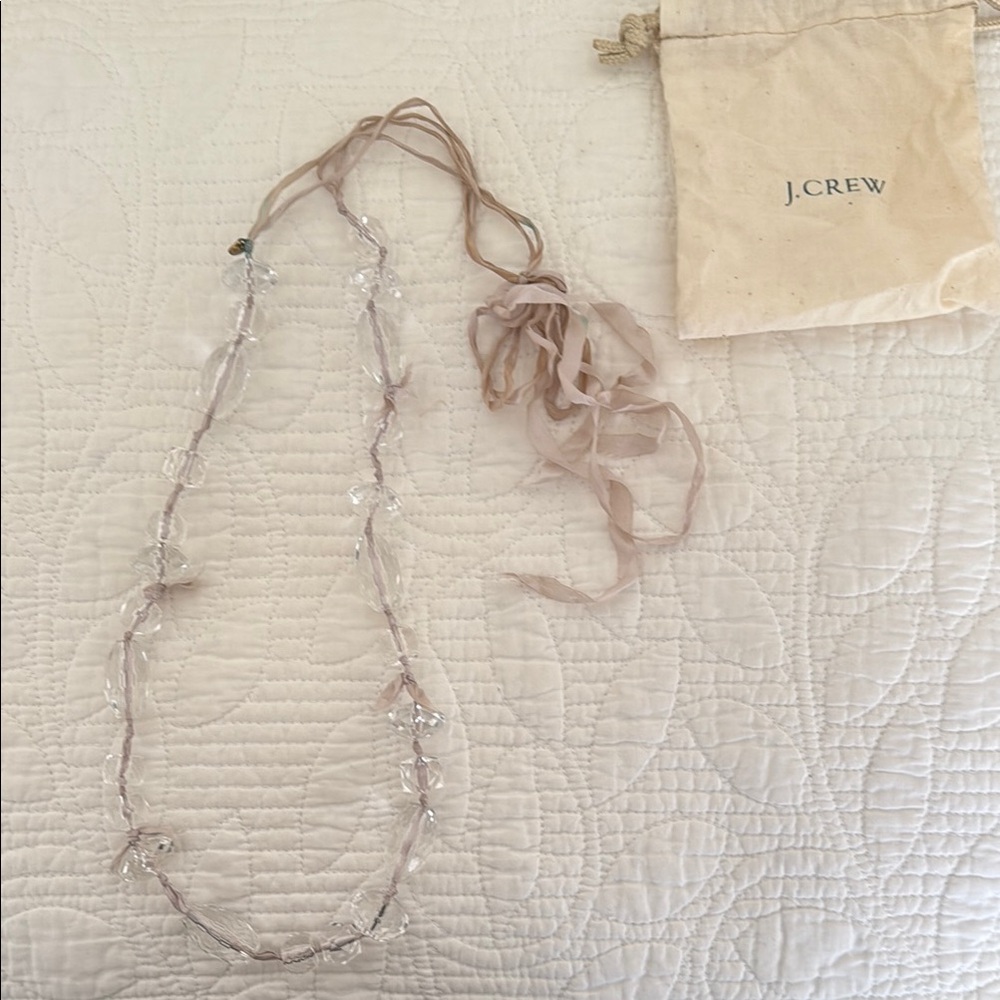 J. Crew Women's Crystal Necklace - Elegant Tan Design